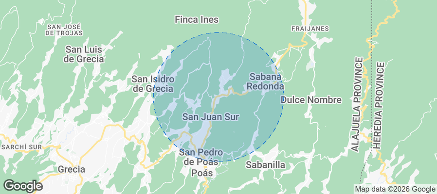 Poás Airbnb map